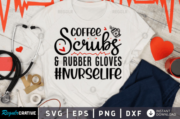Coffee Scrubs Rubber Gloves Svg: Graphics for Crafts
