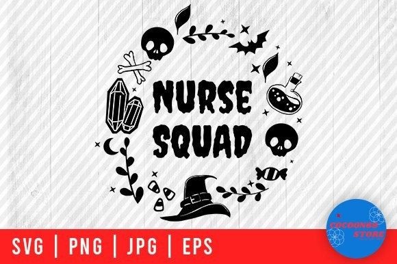 Halloween Nurse Squad Svg: Graphics for Crafts