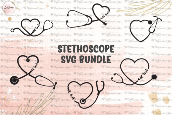 Heart Stethoscope Bundle SVG for Crafts and Graphics