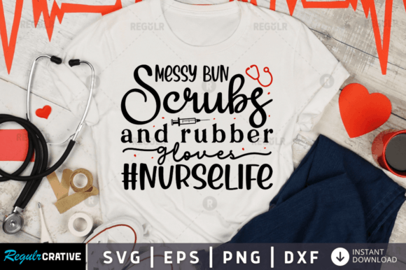 Messy Bun Scrubs Rubber Gloves SVG: A Designer’s Review
