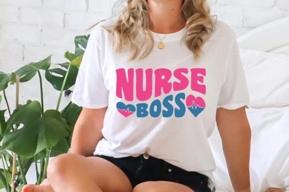 Nurse Boss Retro SVG: Graphics for Crafts