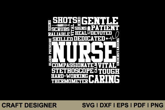 Nurse Caring SVG for Crafts & Graphics