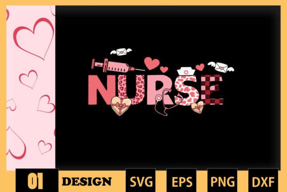 Nurse Valentine SVG Stethoscope Graphics & Crafts