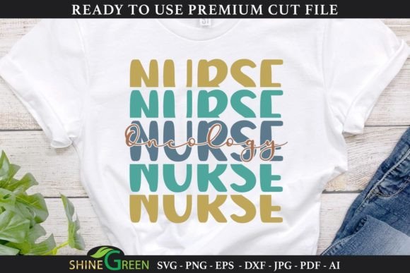 Oncology Nurse Stacked SVG for Crafts and Graphics