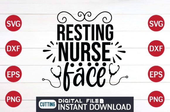 Resting Nurse Face SVG: Graphics for Crafts