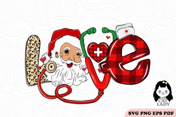 Santa s Favorite Nurse Christmas SVG PNG: Graphics for Crafts