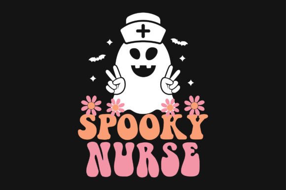Spooky Boo Halloween Nurse Sublimation: Graphics for Crafts